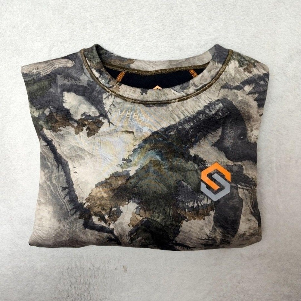 ScentLok Shirt Mens M Camo Long Sleeve Fleece Thermal Hunting Stretch Base Layer